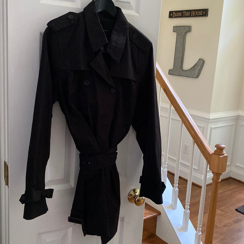 Banana Republic Factory Black Trench Coat